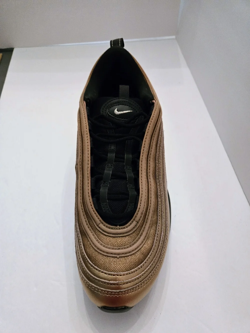 Nike Air Max 97 Women's 10 Metallic Bronze with Black Accents - Picture 2 of 9